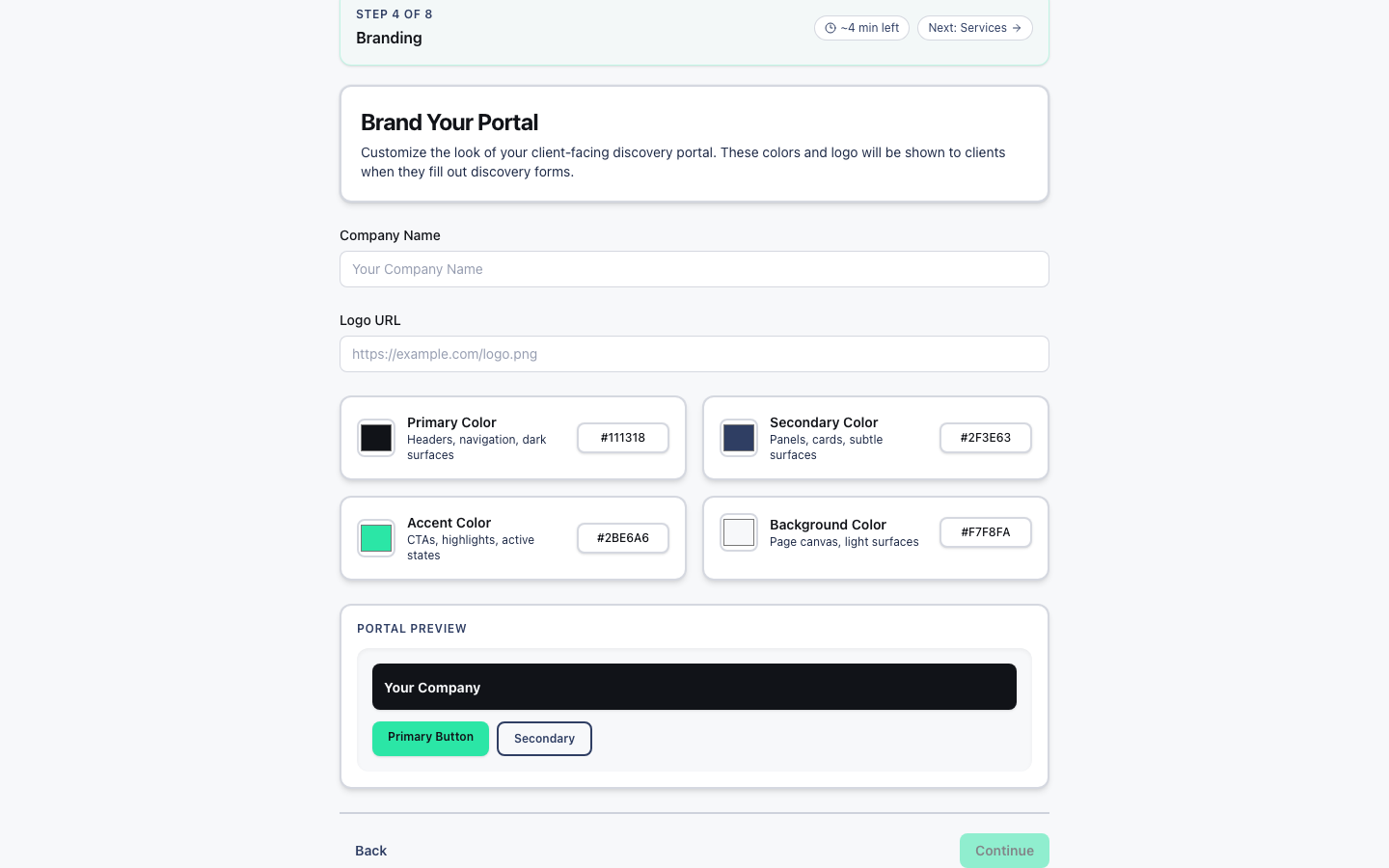 Brand configuration in onboarding